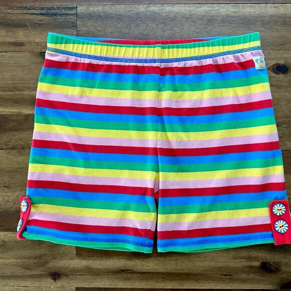 Wildflowers Back to School Roygbiv Tab Shorts Rainbow Striped Knit 14 - Picture 2 of 7
